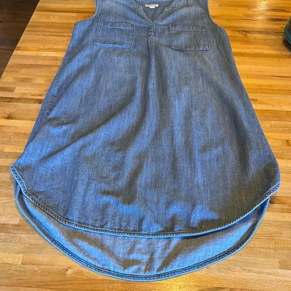 Merona Blue Denim Sleeveless Dress M - Picture 5 of 8